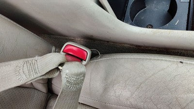 98-02 Eldorado Passenger Right Front Seat Belt Buckle Receiver Shale 155