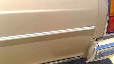 1985 Olds 88 Driver Left Rear Moulding On Quarter Panel Oem Gold