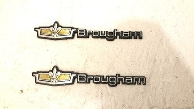 1986 Chevy Caprice Brougham Emblem Pair Sail Panel Badges Oem Set