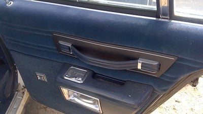 1986 Chevy Caprice Passenger Right Rear Inside Door Trim Panel Only Back Blue