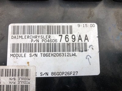 2003 Dodge Intrepid Electronic Control Module Engine Computer Ecm Ecu 04896511Ab