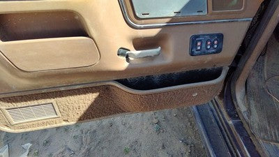 1988 Ford F150 Driver Left Front Inside Door Trim Panel With Master Switch Tan
