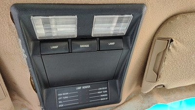 1992 Buick Park Ave Ultra Center Overhead Console Dome Light Map Lamp Cubby Tan