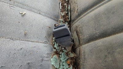 1986 Dodge Ram W250 Driver Left Front Seat Belt Buckle Receiver Oem Gray