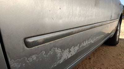 06-08 Sonata Driver Left Front Moulding From Door Trim Strip H1 Silver Blue