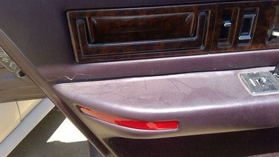 1993 Cadillac Fleetwood Driver Left Rear Inside Door Trim Panel Only Back Maroon