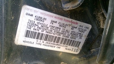 1990-1993 Mitsubishi Galant Vr-4 Steering Control Module Computer Below Console