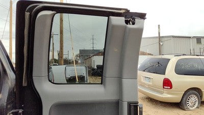 2006-2007 Ford F150 Driver Left Rear Door Trim Panel With Switches Back Gray Me