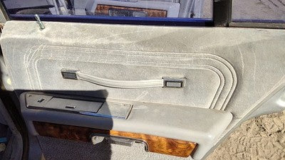 85 Grand Marquis Passenger Right Rear Door Trim Panel With Switches Back Gray