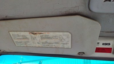1996 Isuzu Npr Driver Left Sun Visor Oem Gray