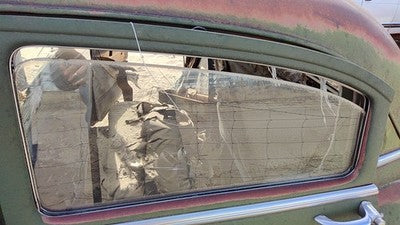 1953 Chevy Bel Air 150 Sedan Driver Left Rear Side Window Door Glass Oem Back