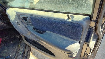 2001 Dodge Caravan Passenger Right Front Door Trim Panel With Switches Blue
