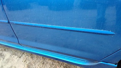 04-06 3 Driver Left Rear Moulding From Door Back Trim Strip 27B Winning Blue