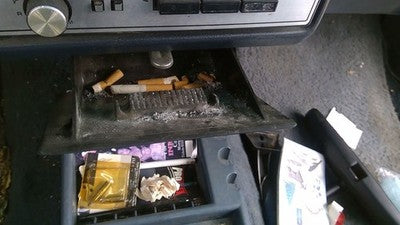 1986 Chevy Caprice Ash Tray Assembly Oem Slide Out Dash Blue