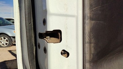 04-14 Nissan Titan Driver Left Rear Door Latch With Rods/cables Crew Cab Back