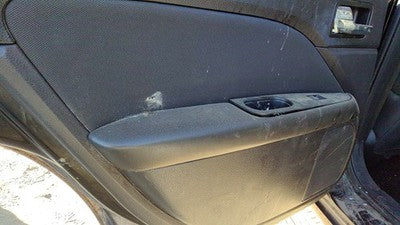 10-12 Fusion Driver Left Rear Door Trim Panel With Switches Back Charcoal Black