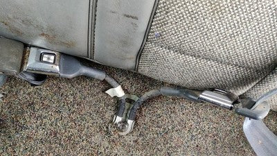 1992 Jeep Cherokee Driver Left Rear Seat Belt Buckle Receiver Back Oem Gray