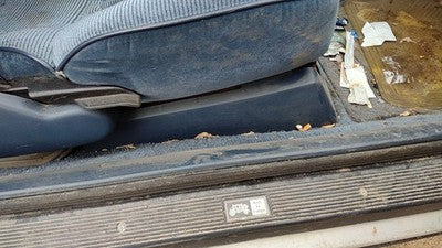 1989 Olds Cutlass Calais Passenger Right Side Seat Trim Panel Oem Blue