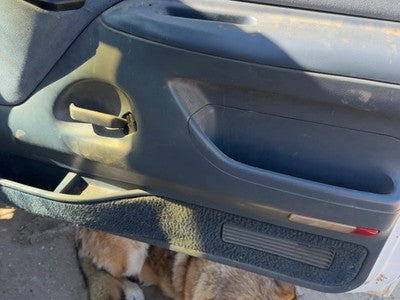 1992 Ford F250 Passenger Right Front Door Trim Panel With Switches Gray