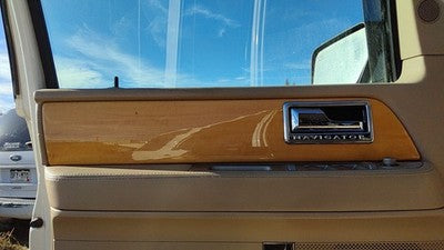07-10 Lincoln Navigator Driver Left Front Door Trim Panel With Master Switch Tan