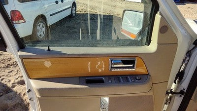 07-10 Lincoln Navigator Driver Left Front Door Trim Panel With Master Switch Tan