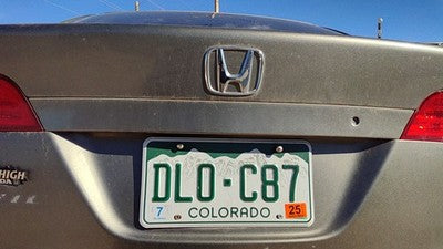 08 Honda Civic License Plate Trim Surround Panel Tail Trunk Sedan Gy Galaxy Gray