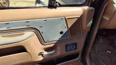 1988 Ford F150 Driver Left Front Inside Door Trim Panel With Master Switch Tan