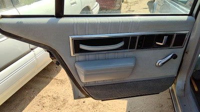 1990 Olds 88 Driver Left Rear Door Trim Panel Back Gray