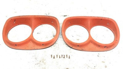 1958 Gmc Chevy 300 Full Size Right Left Headlight Bezel Pair Oem Trim Door Set