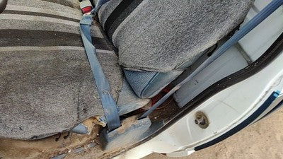 1991 Chevy Silverado 1500 Driver Left Front Seat Belt Retractor Shoulder Blue