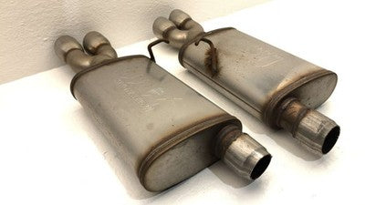 2006-2008 Buick Lucerne Magnaflow Muffler Pair Stainless With Dual Tips 2.5In