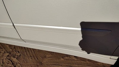 07-12 Altima Driver Left Rear Moulding From Door Back Trim Strip White Qx3