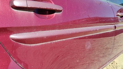 06-09 Accent Passenger Right Rear Moulding From Door Back Trim 5r Wine Red 4 Dr