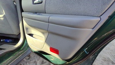 00-02 Ford Taurus Passenger Right Rear Door Trim Panel With Switches Back Gray