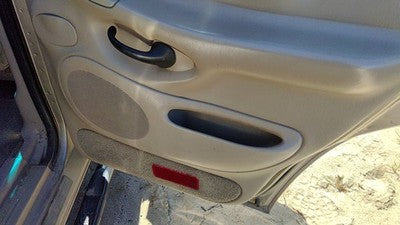 00-02 Expedition Passenger Right Rear Door Trim Panel With Switches Back Tan Fh