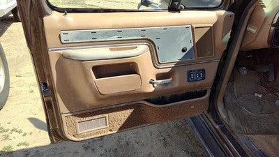 1988 Ford F150 Driver Left Front Inside Door Trim Panel With Master Switch Tan