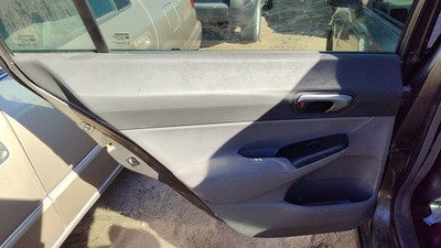 06-11 Honda Civic Driver Left Rear Door Trim Panel With Switches Back Gr Gray