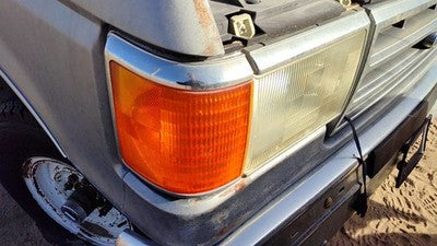 87-91 F250 Pickup Complete Passenger Right Headlight Turn Signal Chrome Trim Oem