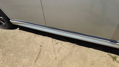 07-12 Sentra Sr Passenger Right Lower Rocker Panel Moulding Side Silver K23