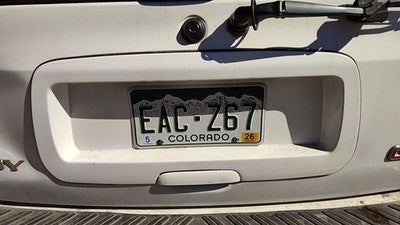 02-09 Gmc Envoy License Plate Trim Surround Panel Tail Trunk Finish White 50U