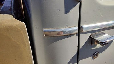 1984 Dodge D350 Passenger Right Rear Chrome Moulding On Cab Corner Oem