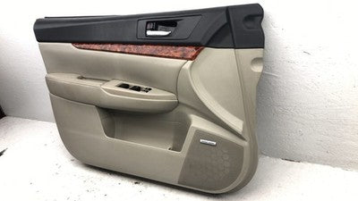 11-14 Legacy Outback Driver Left Front Door Trim Panel With Master Switch Ivory
