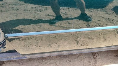 98-04 Cadillac Seville Driver Left Rear Moulding From Door Back Trim Strip Green