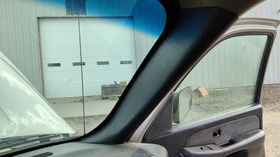02 Sierra 2500 Hd Passenger Right A Pillar Trim Windshield Post Panel Graphite