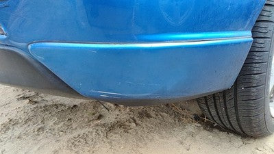 05 Mazda 3 Passenger Right Rear Corner Moulding On Rear Bumper 27B Winning Blue