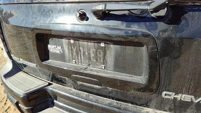 02-09 Trail Blazer License Plate Trim Surround Panel Tail Trunk Finish Black 41U