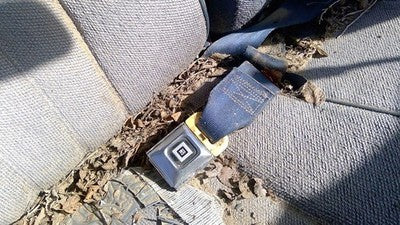 1991 Chevy Caprice Passenger Right Front Seat Belt Buckle Receiver Oem Blue