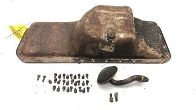 70-71 Nissan 240Z Engine Oil Pan With Good Drain Plug Bolts Hardware Pickup Tube