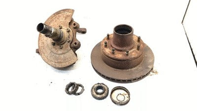 1981-93 Dodge Ram W250 Driver Left Front Spindle Steering Knuckle With Wheel Hub