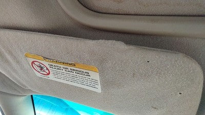 2003-2005 Dodge Neon Driver Left Sun Visor Oem Gray 0Wr611l2aa